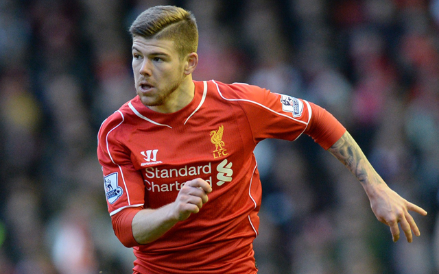 Liverpool's Spanish defender Alberto Moreno runs with the ball during the English Premier League football match between Liverpool and West Ham at Anfield stadium in Liverpool, northwest England, on January 31, 2015. AFP PHOTO / OLI SCARFF RESTRICTED TO EDITORIAL USE. NO USE WITH UNAUTHORIZED AUDIO, VIDEO, DATA, FIXTURE LISTS, CLUB/LEAGUE LOGOS OR LIVE SERVICES. ONLINE IN-MATCH USE LIMITED TO 45 IMAGES, NO VIDEO EMULATION. NO USE IN BETTING, GAMES OR SINGLE CLUB/LEAGUE/PLAYER PUBLICATIONS (Photo credit should read OLI SCARFF/AFP/Getty Images)