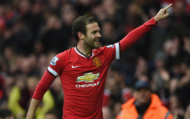 during the Barclays Premier League match between Manchester United and Manchester City at Old Trafford on April 12, 2015 in Manchester, England.